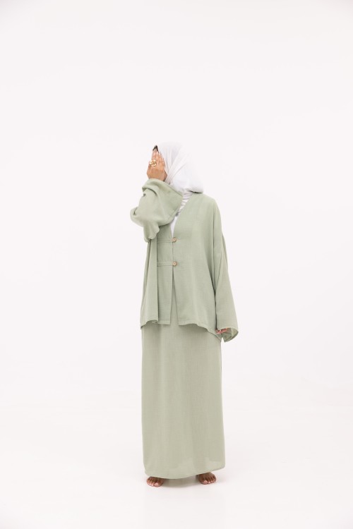 Ensemble Olivia En lin pistache