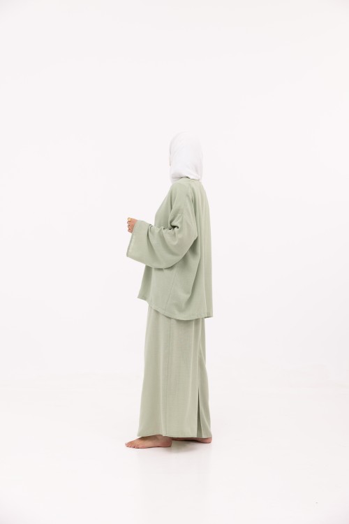 Ensemble Olivia En lin pistache
