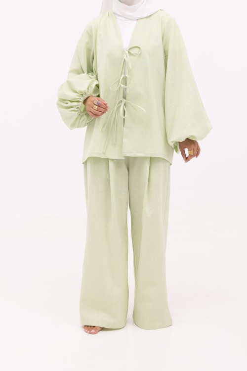 Ensemble Mery vert anis