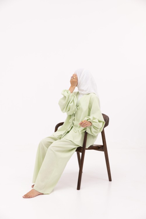 Ensemble Mery vert anis