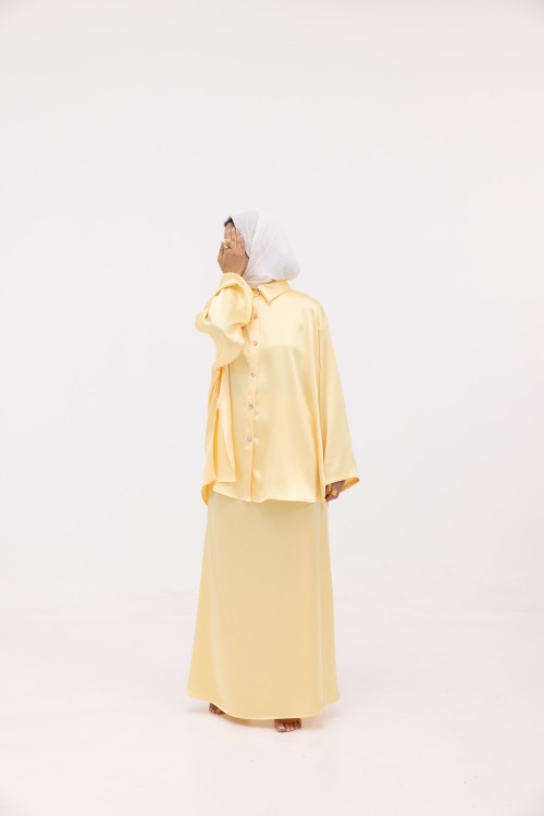 Ensemble Ayni jaune satiné