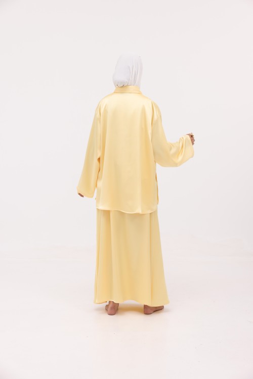 Ensemble Ayni jaune satiné