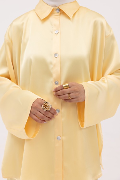 Ensemble Ayni jaune satiné