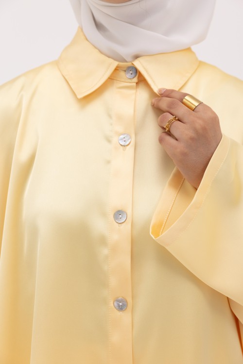 Ensemble Ayni jaune satiné