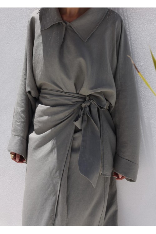 Chemise Lana en lin sauge
