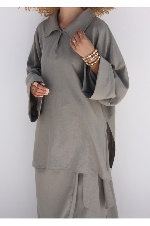 Chemise Lana en lin sauge