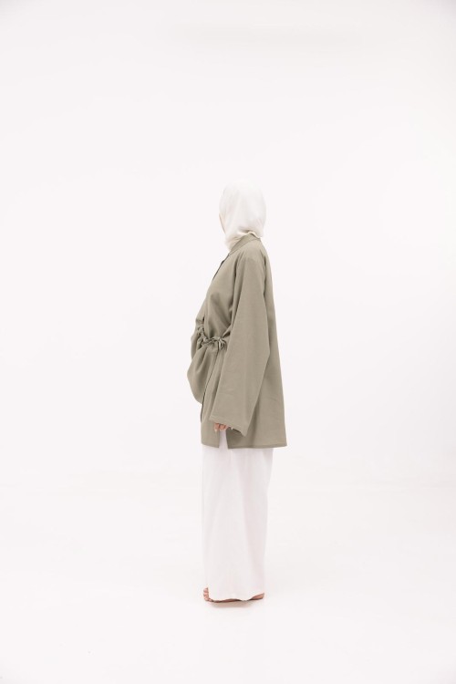 Chemise Julia en lin olive doux