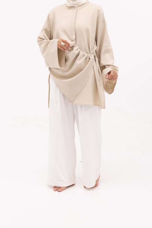 Chemise Julia en lin beige