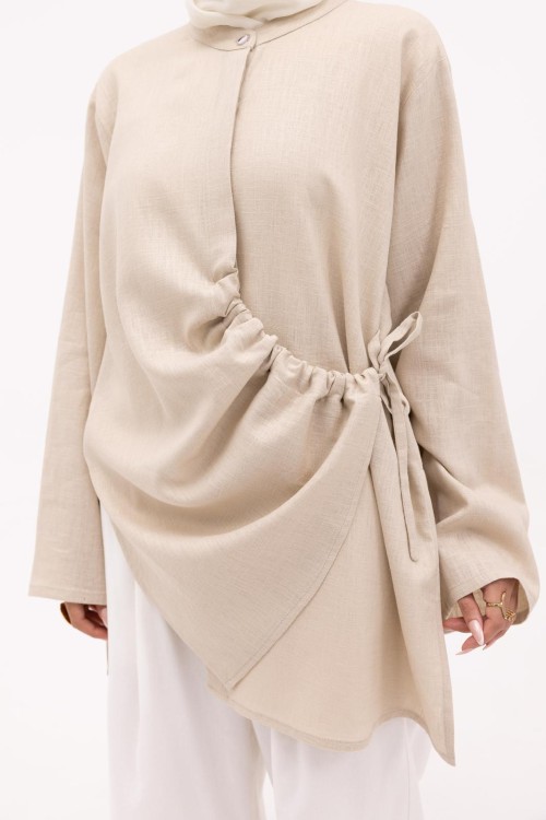 Chemise Julia en lin beige