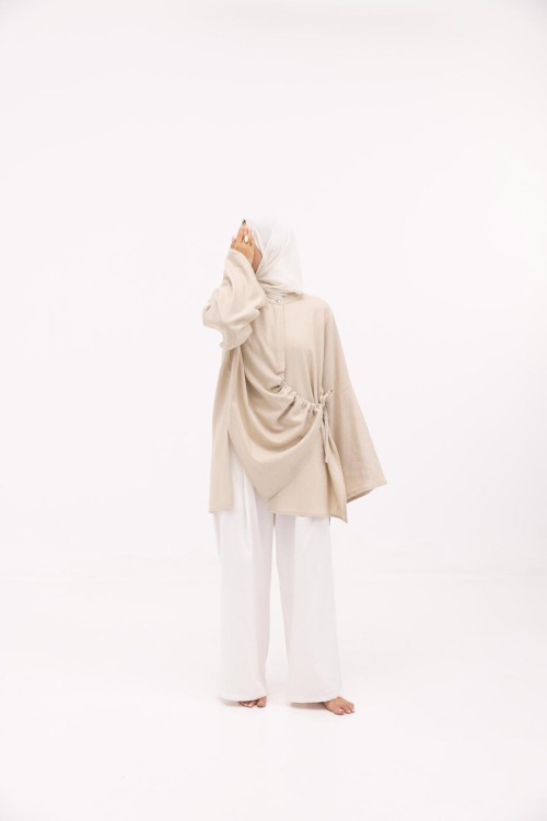 Chemise Julia en lin beige