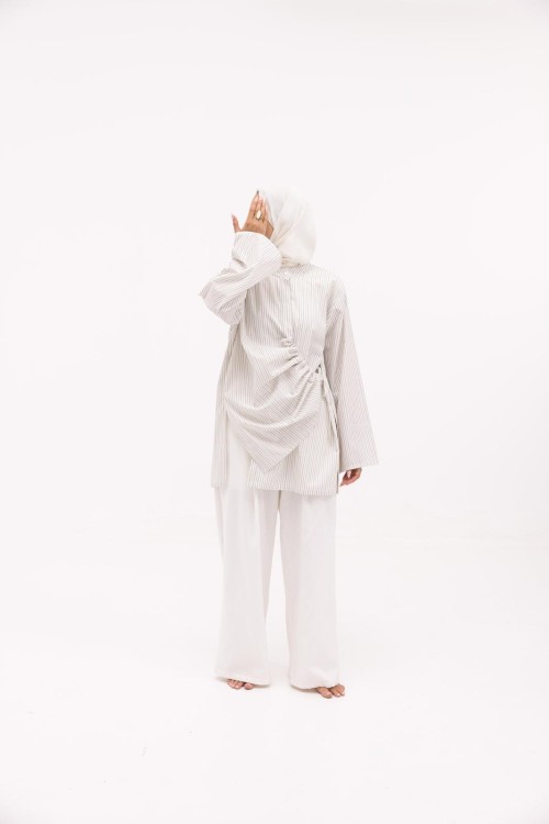 Chemise Julia en popeline rayée