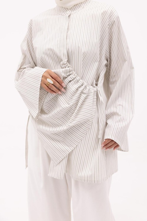 Chemise Julia en popeline rayée