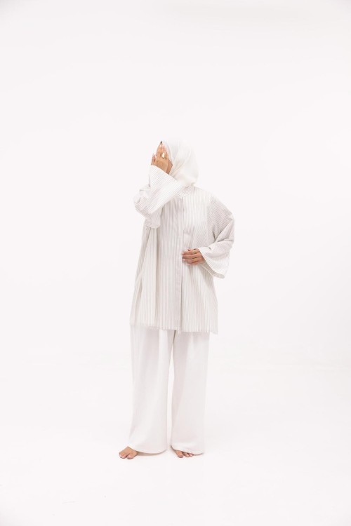 Chemise Julia en popeline rayée