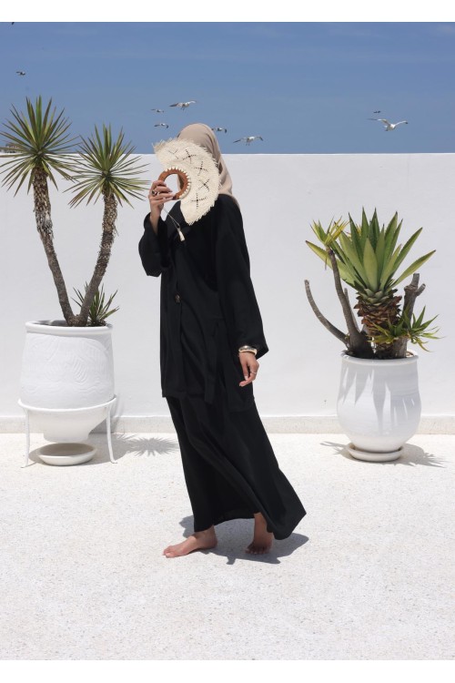 Ensemble Laha en lin noir