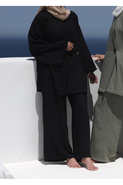 Ensemble Laha en lin noir