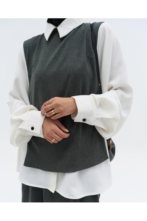 Gilet Séoul gris foncé